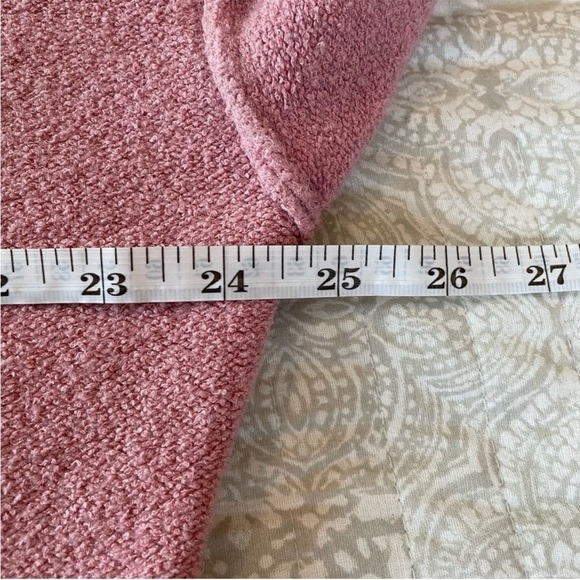 Free People Take Me Places Pink Oversized V-Neck Sweater Extra Small - Picture 14 of 15
